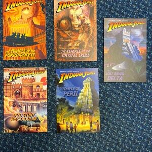 Rare! Lot Of 5 Rare Indiana Jones Theme Park Collectible Cards